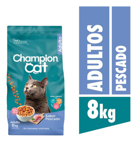 Comida De Gatos Champion Cat 8kg Pescado