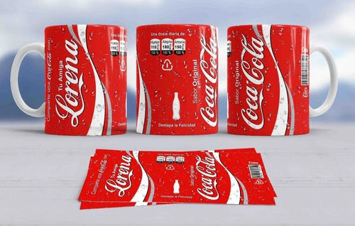Imagen 9 de 9 de Plantillas Bebidas Latas 8 Diseños / Sublimacion Tazas
