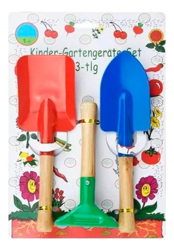 Kit 3 Herramientas Para Jardineria Para Niños 20 Cm