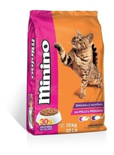 Minino Croquetas Para Gato 15 Kg Con Envio Incluido