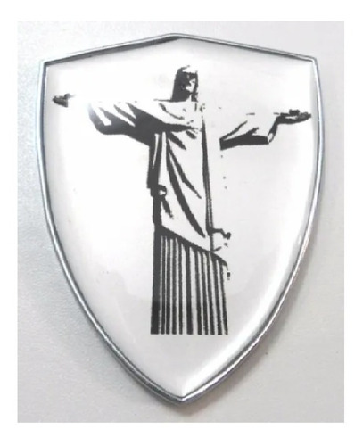 Emblema Alto Relevo 3d Escudo Cristo Redentor