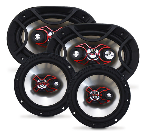 Kit Fácil Bravox 6x9 + 6 Alto Falante 240w Rms Linha X