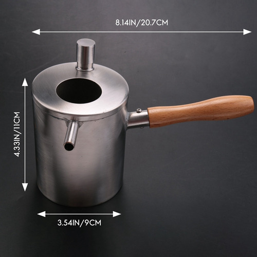 1 Olla Para Verter Cera De Abejas, De Acero Inoxidable, Para