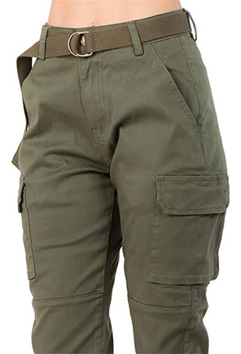 Pantalones Tipo Jogger Cargo De Cintura Alta R Para Mujer, D