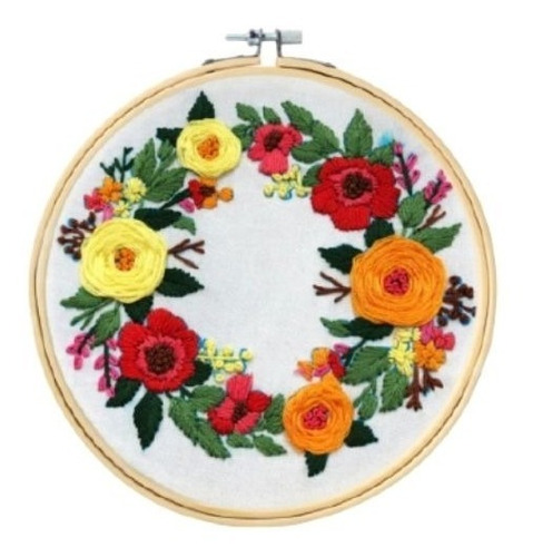 Imagem 2 de 2 de Kit Completo Para Bordado Diy Iniciantes