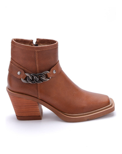 Bota Verona Savage Taco Bajo Suela Cuero Moda De Mujer