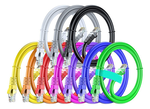 Cable Utp Lan Rj45 Cat 5e 1.2 Metros De Colores 