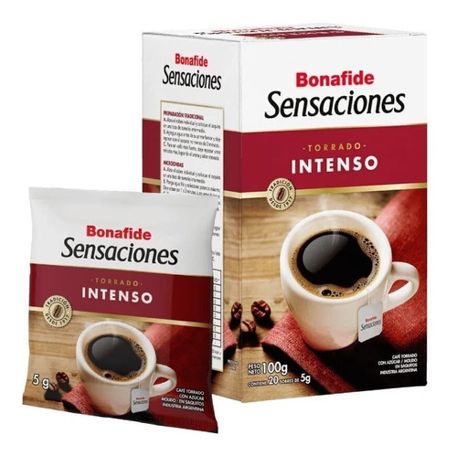 Cafe Bonafide Sensaciones En Saquitos X 18 Unid.-24 Cajas