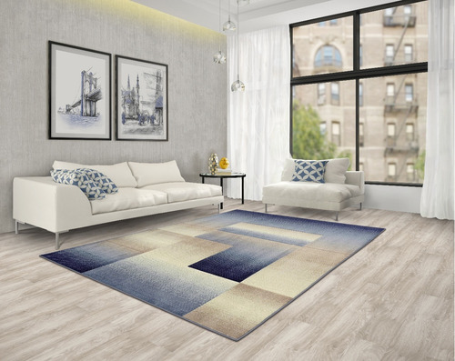 Tapete Supreme 27/13 Scarlatti Azul Bege 1,50x2,00m