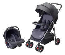 Comprar Aeiou Carriola Para Bebé De Paseo Suiza Con Portabebé Color Black\u002Fgray Chasis Gris