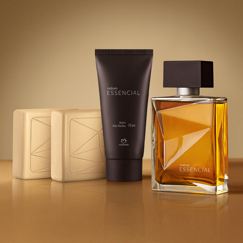 Kit Presente Natura Essencial Para Barbear - Perfume 100ml, Balm Pós-barba, Sabonete