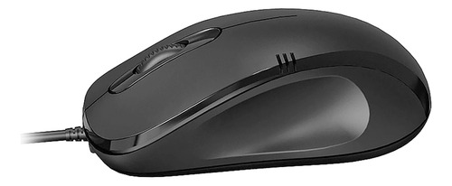Mouse Usb Ergonómico Óptico Color Negro