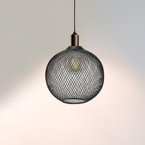 Lámpara Colgante De Metal, Cubierta De Luz Negro Negro