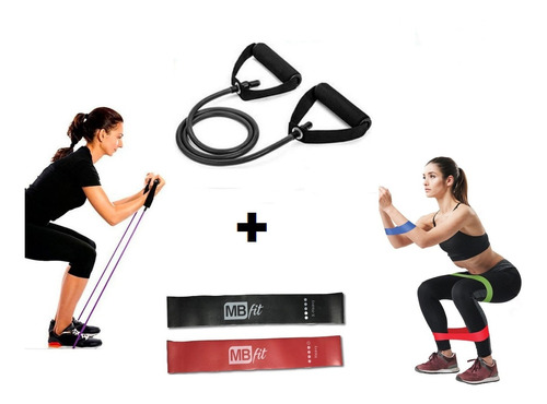 Mini Band Extra Forte E Extensor Elastico Forte Combo Fitnes