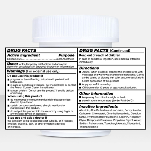 Numb Master Crema Anestésica Hemorroide 5%lidocaínaaloe4.2oz Sin Fragancia