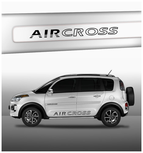 Adesivo Friso Resinado Alto Relevo Citroen Aircross Ca10121 Cor Transparente