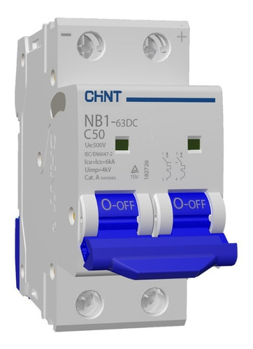 Imagen 1 de 4 de Breaker Dc Bipolar 50a 2x50a Solar 500v