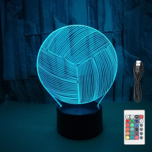 Volleyball Lamp Toys 3d Led Luz Nocturna De Acrílico Con 16