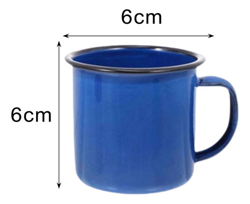 6 Taza De Café Esmaltada, Elegante, Fácil De Limpiar, Para