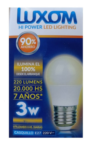 Foco Lampara Led 3 Watts Ideal Guirnalda - Pack 10 Unidades Color de la luz Blanco cálido