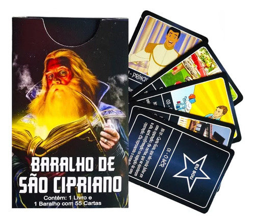 Baralho Taro De São Cipriano 55 Cartas Auto Explicativas