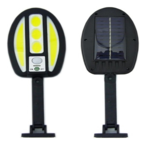 Aplique Solar Led Cob Con Sensor Y Brazo Para Pared / Cl-96 Color Negro