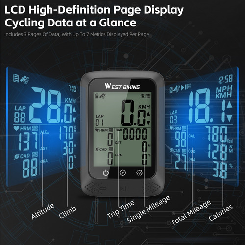 Velocímetro Inalámbrico Cycle Gps Computer Ipx7