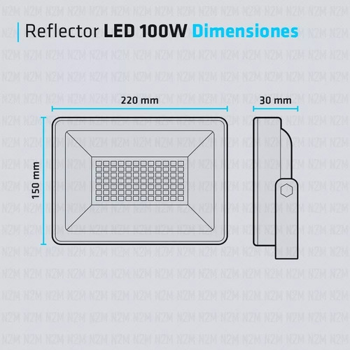 Imagen 5 de 10 de Reflector Led 100w Multiled Alta Potencia Foco Futbol Mfull