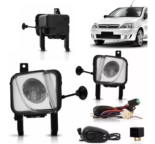 Imagem 1 de 2 de Kit Farol De Milha Corsa Montana Meriva 2007 2008 2009 2010