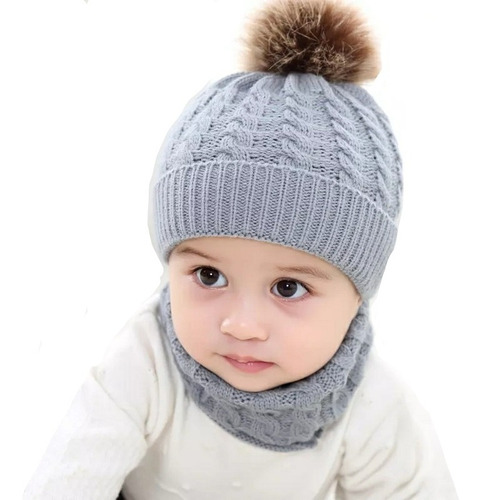 Gorro Bufanda Bebé Niño 6-24 Meses Lana Invierno