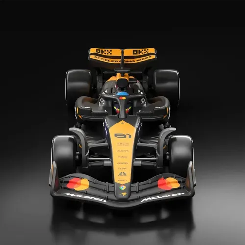 Equipe Hot Wheels Premium Mclaren De Fórmula 1 #81 Oscar Pia Preto