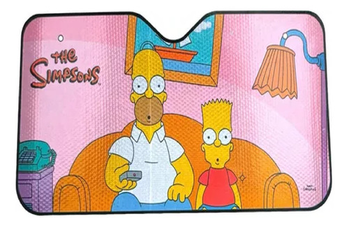 Parasol Parabrisas Homero Simpson Y Bart Auto Cubre Sol Auto