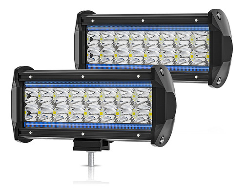 Luz De Trabajo. Doble Bar Pod Utv Light Boat Road Con 2 Unid