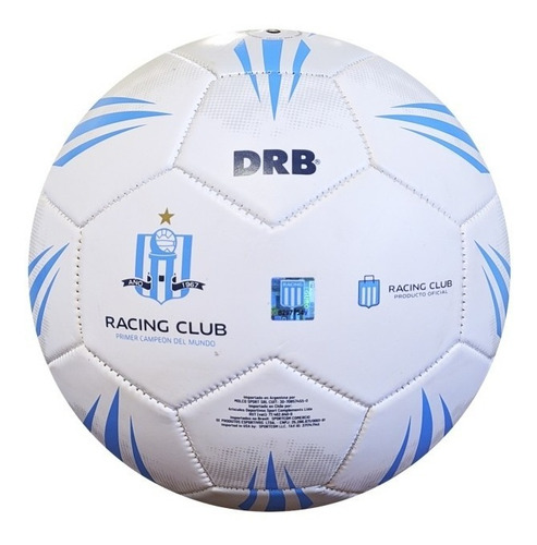 Imagen 4 de 5 de Pelota Futbol Racing Cilindro Nº5 Drb Dribbling Cocida