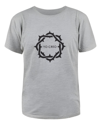 Remera De Modal Gris Con Mensaje Cristiano Remera Cristiana