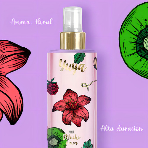 Set Body Mist Y Emulsión Corporal Yuya Amor Mucho Amor