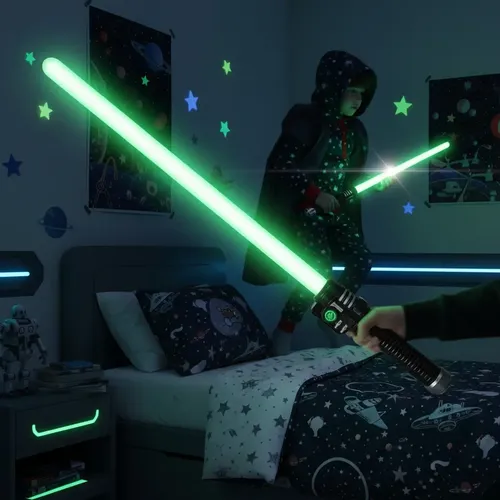 Espada Jedi Sabre De Luz Space War Neon Brinquedo Com Som