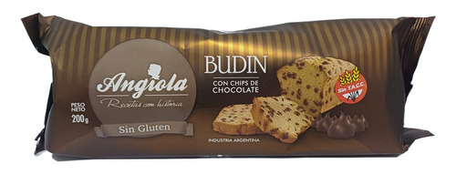 Budin Dulce Con Chips De Chocolate Sin Tacc Angiola 200g 