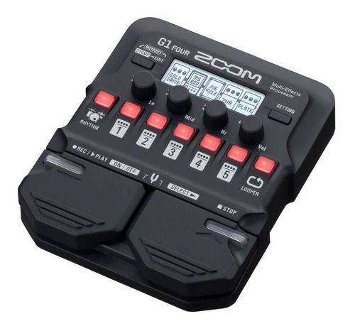 Imagen 3 de 3 de Pedal de efecto Zoom G1 Four negro