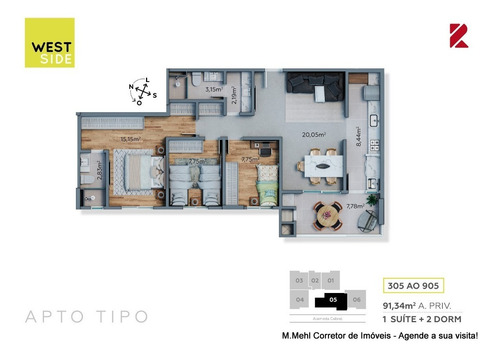 Imagem 29 de 30 de Cobertura Com 3 Dormitórios À Venda Com 232.86m² Por R$ 1.163.000,00 No Bairro Mercês - Curitiba / Pr - M2me-wsrc1004