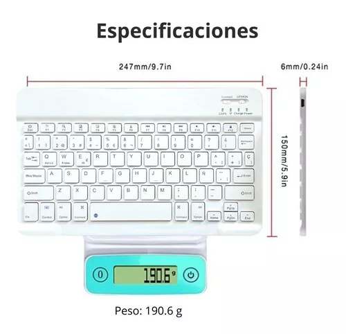 Teclado Con Mouse Touchpad Recargable Rosado Idioma Español - Ipadizados  Store