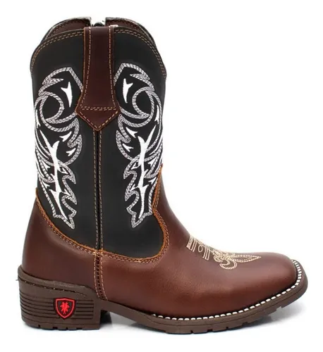 Bota bico quadrado infantil sales