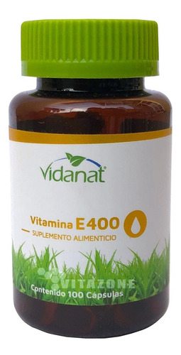 Vitamina E 400 100 Cápsulas Vidanat