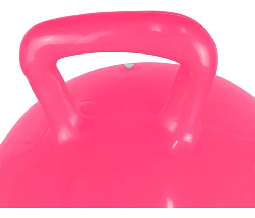 Bola Pula Pula 60 Cm Rosa Alça + Baldinho De Praia Colorido