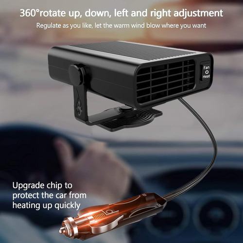 Calentador De Ventilador Para Automóvil Calentador Portátil