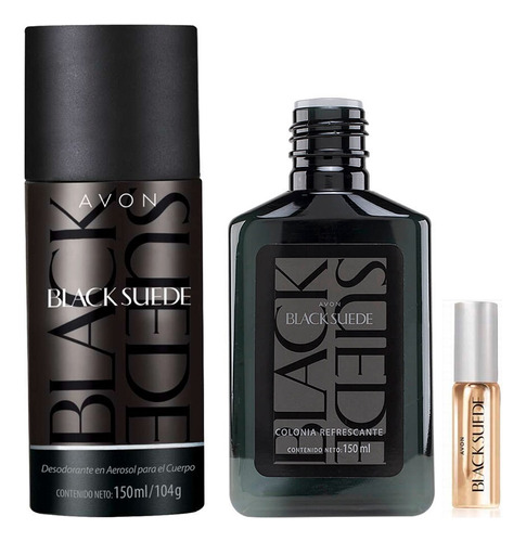 Black Suede Combo X 3 Colonia 150ml+deo Spray150ml+purse 15m