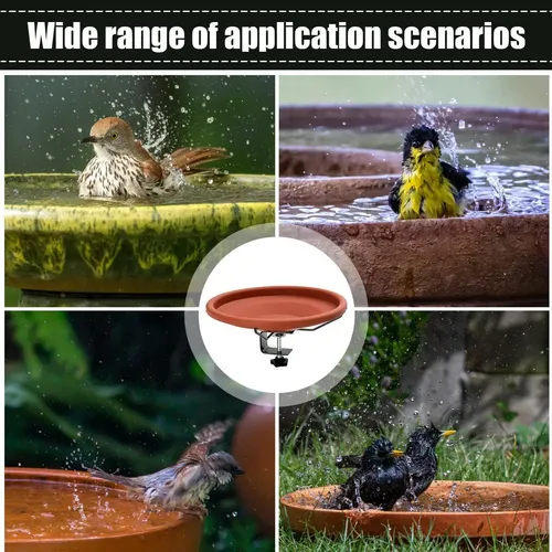 Disco De Cobre Para Baño De Pájaros De 10 Cm Con Soporte Triple, Purificador De Agua Para Jardín Y Patio