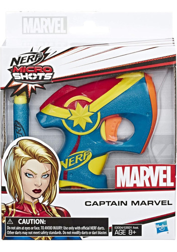 Lanzador Nerf Microshots Captain Marvel Exclusiva / Diverti