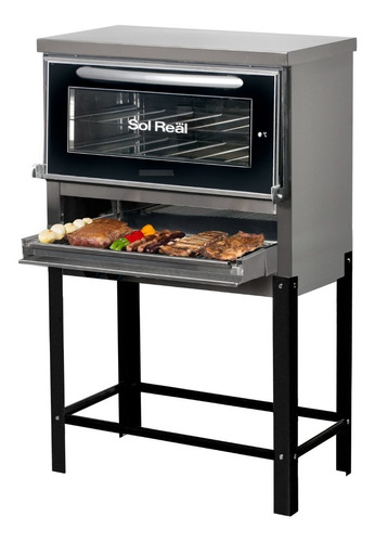 Horno Pizzero 6 Moldes Con Parrilla Sin Humo Sol Real 667v