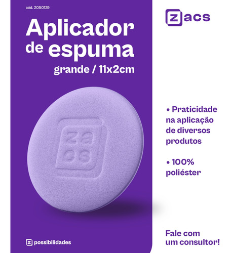 Kit Zacs Z-cut Fast Composto + Aplicador + Microfibra 40x60